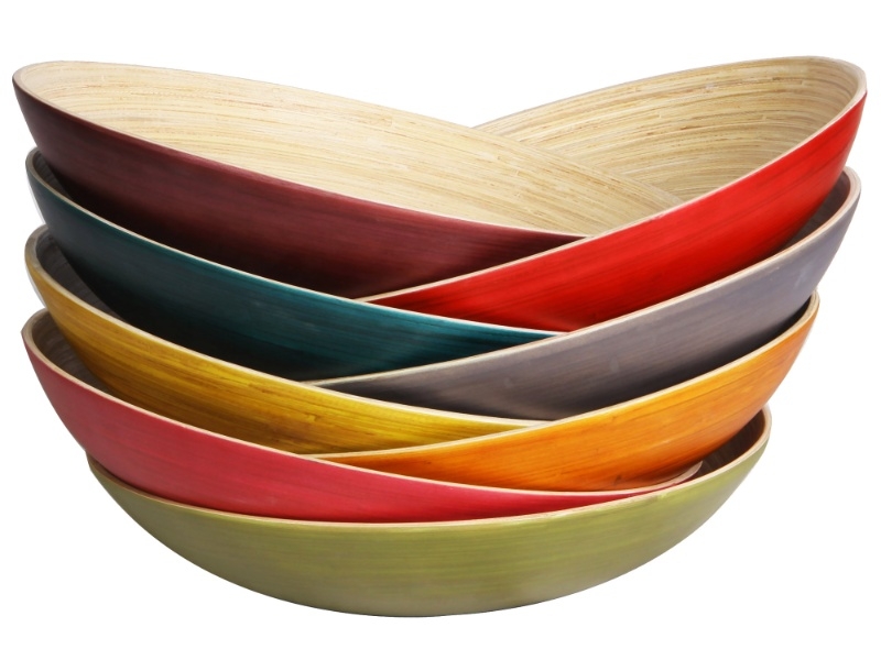 Premium Bamboo Fruit Bowl - Vibrant Serving Dishes
